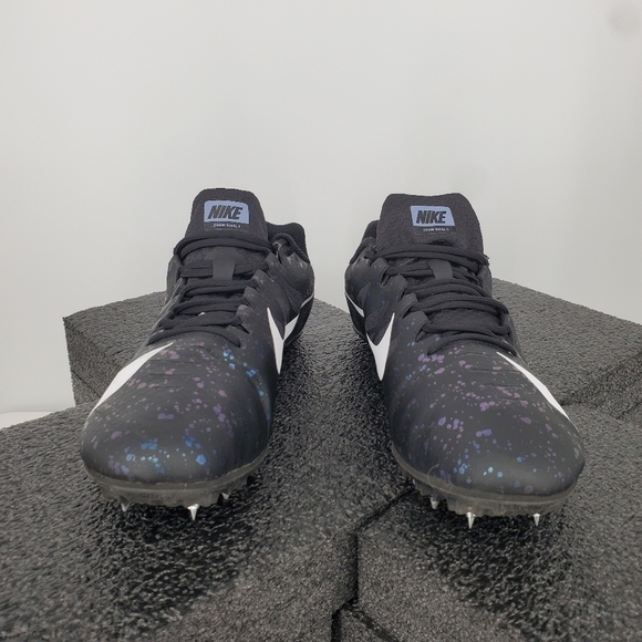 Nike Shoes Men 10 Zoom Rival S 9 Black Indigo Fog Speckle Track  907564-003 - Picture 12 of 13